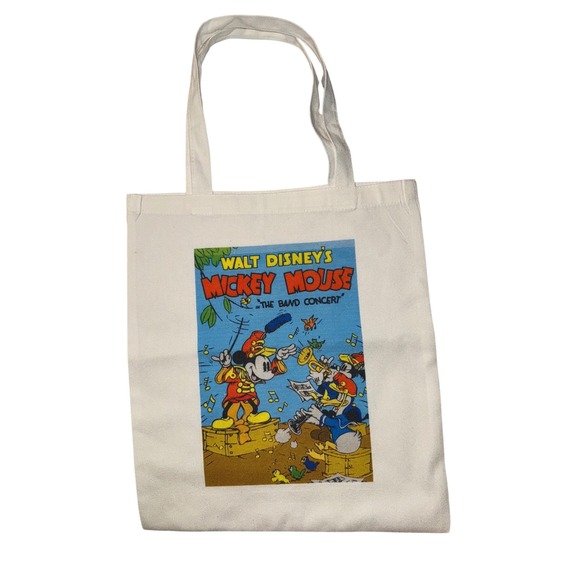 Walt Disney Handbags - Walt Disney Mickey Mouse Band Concert Canvas Tote Bag NEW